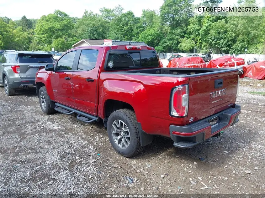 2021 GMC Canyon 4Wd Short Box At4 - Leather VIN: 1GTG6FEN6M1265753 Lot: 45501251