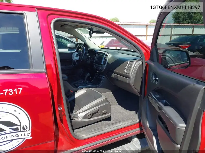 2021 GMC Canyon 4Wd Short Box At4 - Leather VIN: 1GTG6FENXM1118397 Lot: 45533333