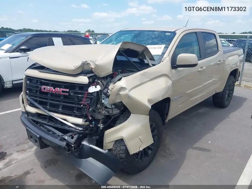 2021 GMC Canyon 4Wd Short Box Elevation VIN: 1GTG6CEN8M1173302 Lot: 45558320