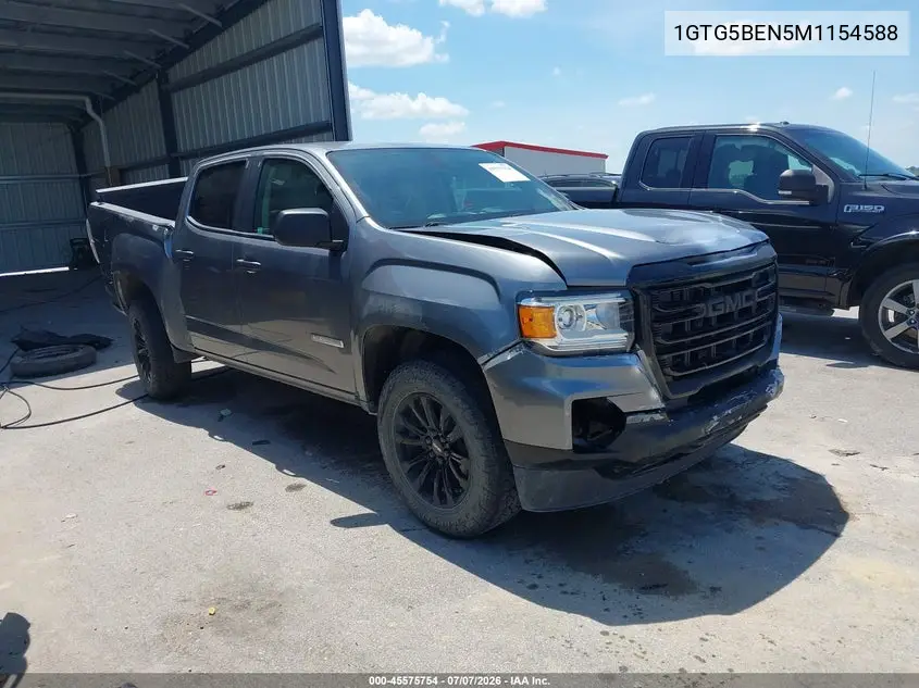2021 GMC Canyon 2Wd Short Box Elevation Standard VIN: 1GTG5BEN5M1154588 Lot: 45575754