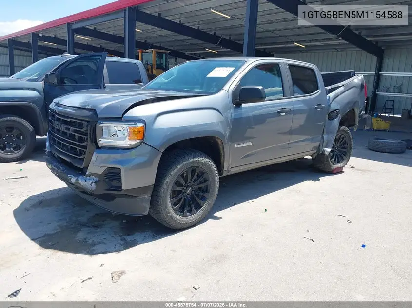 2021 GMC Canyon 2Wd Short Box Elevation Standard VIN: 1GTG5BEN5M1154588 Lot: 45575754