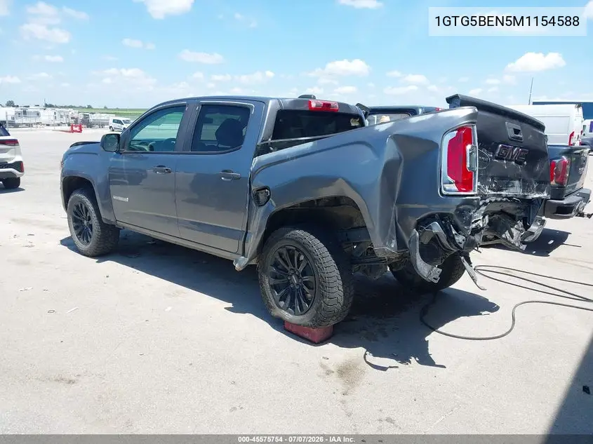 2021 GMC Canyon 2Wd Short Box Elevation Standard VIN: 1GTG5BEN5M1154588 Lot: 45575754