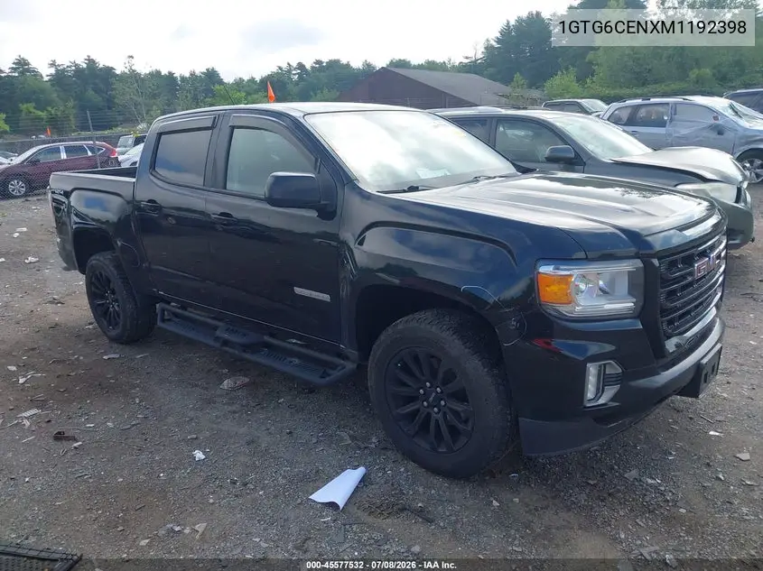 2021 GMC Canyon 4Wd Short Box Elevation VIN: 1GTG6CENXM1192398 Lot: 45577532