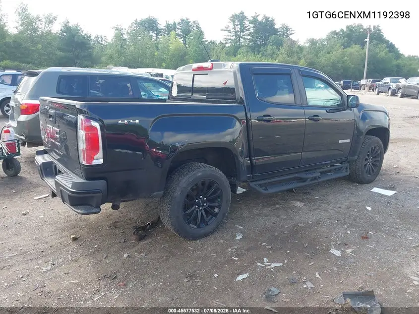 2021 GMC Canyon 4Wd Short Box Elevation VIN: 1GTG6CENXM1192398 Lot: 45577532