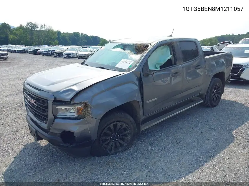 2021 GMC Canyon 2Wd Short Box Elevation Standard VIN: 1GTG5BEN8M1211057 Lot: 45635014