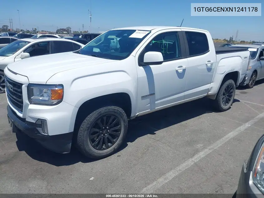 2022 GMC Canyon 4Wd Short Box Elevation VIN: 1GTG6CENXN1241178 Lot: 45361333