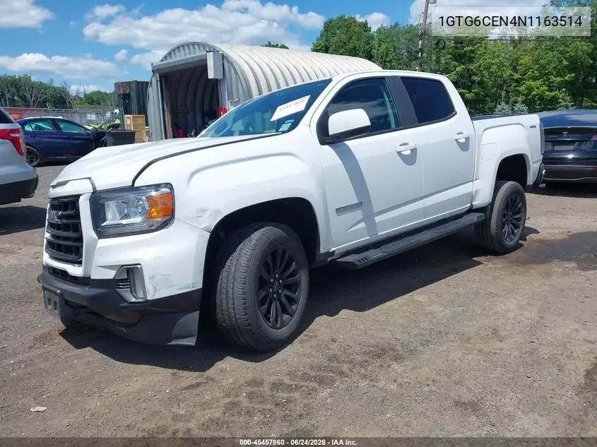 2022 GMC Canyon 4Wd Short Box Elevation VIN: 1GTG6CEN4N1163514 Lot: 45457860