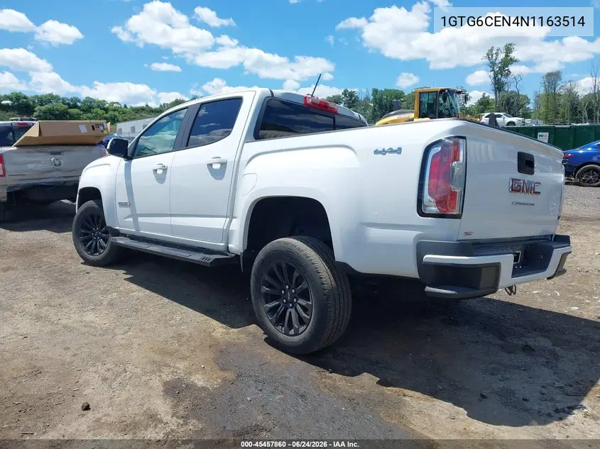 2022 GMC Canyon 4Wd Short Box Elevation VIN: 1GTG6CEN4N1163514 Lot: 45457860