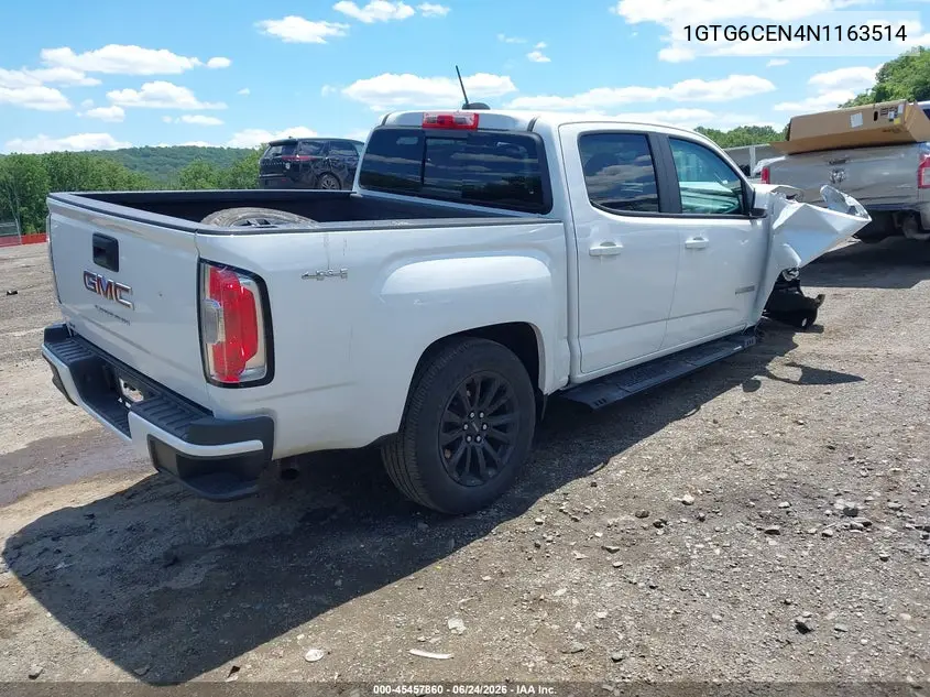 2022 GMC Canyon 4Wd Short Box Elevation VIN: 1GTG6CEN4N1163514 Lot: 45457860