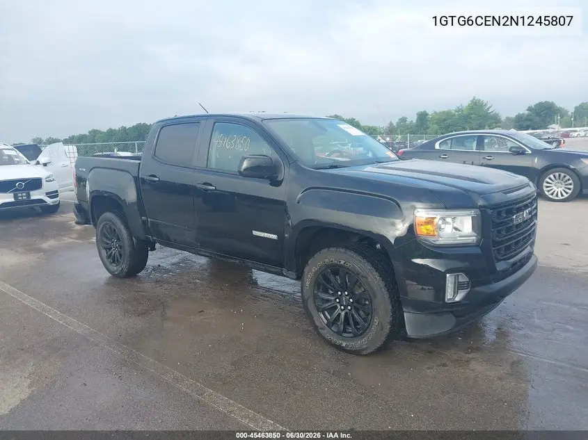 2022 GMC Canyon 4Wd Short Box Elevation VIN: 1GTG6CEN2N1245807 Lot: 45463850