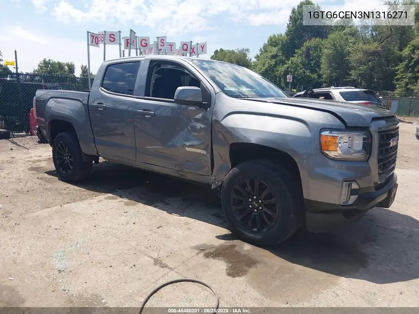 2022 GMC Canyon 4Wd Short Box Elevation VIN: 1GTG6CEN3N1316271 Lot: 45480201