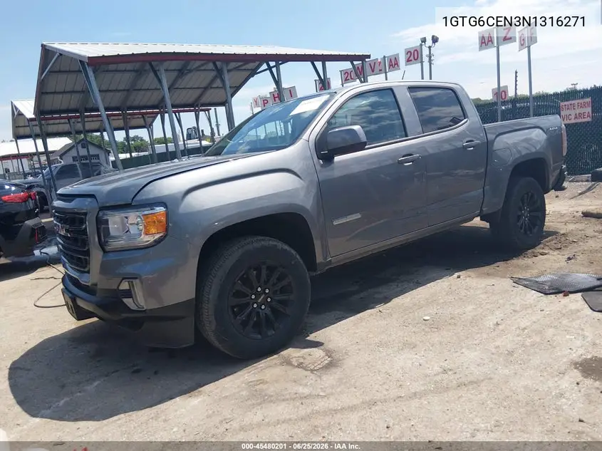 2022 GMC Canyon 4Wd Short Box Elevation VIN: 1GTG6CEN3N1316271 Lot: 45480201