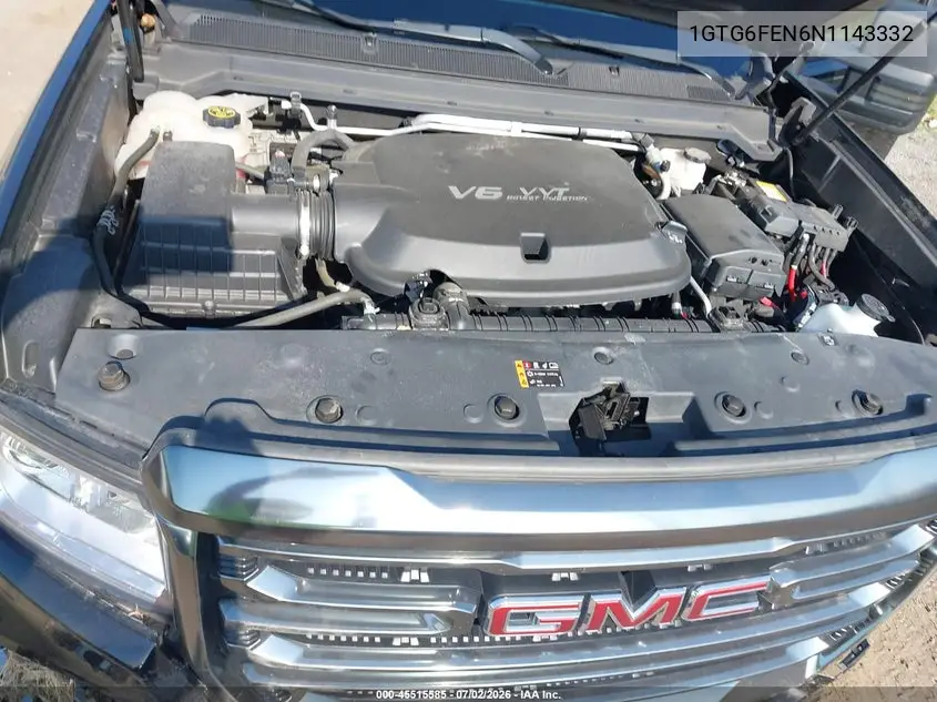 2022 GMC Canyon 4Wd Short Box At4 - Leather VIN: 1GTG6FEN6N1143332 Lot: 45515585