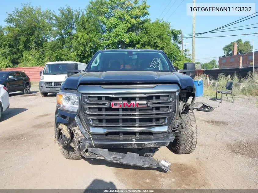 2022 GMC Canyon 4Wd Short Box At4 - Leather VIN: 1GTG6FEN6N1143332 Lot: 45515585