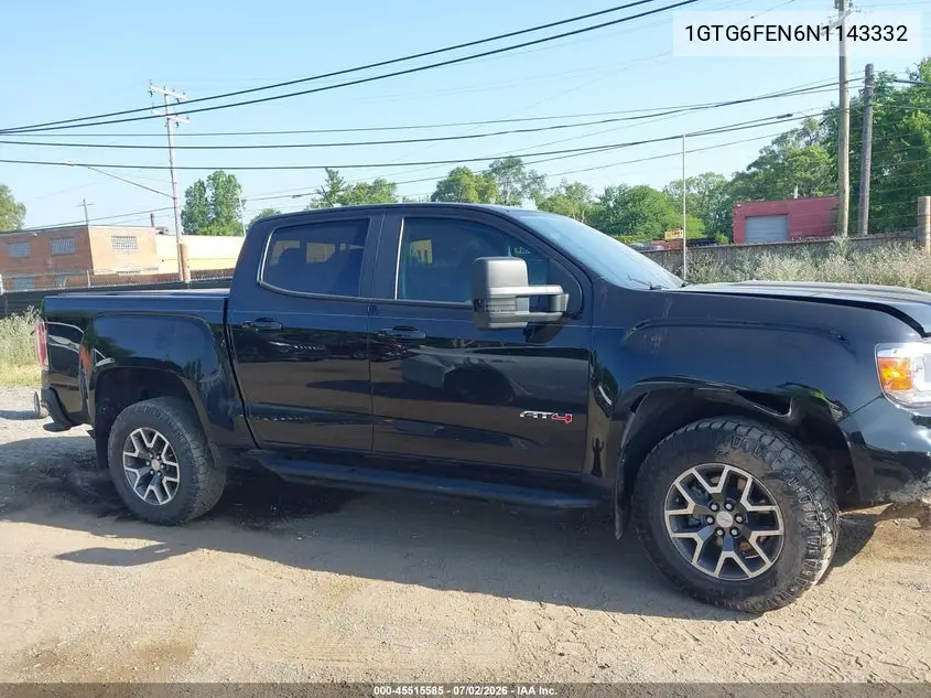 2022 GMC Canyon 4Wd Short Box At4 - Leather VIN: 1GTG6FEN6N1143332 Lot: 45515585