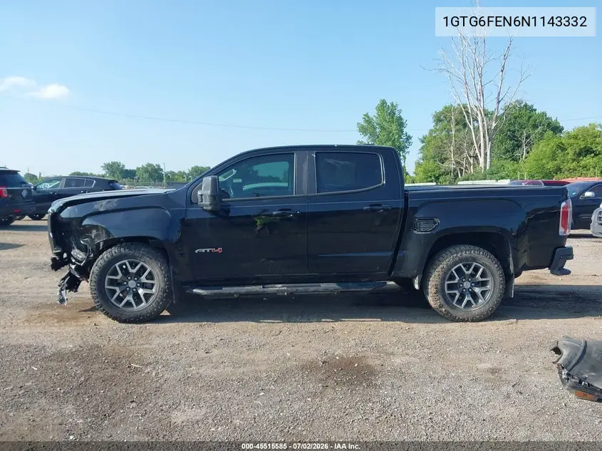 2022 GMC Canyon 4Wd Short Box At4 - Leather VIN: 1GTG6FEN6N1143332 Lot: 45515585