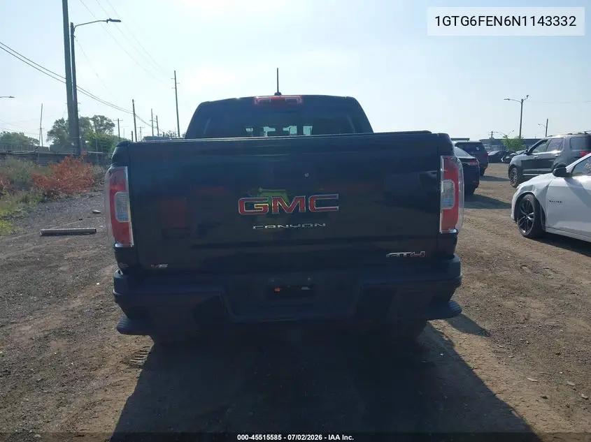2022 GMC Canyon 4Wd Short Box At4 - Leather VIN: 1GTG6FEN6N1143332 Lot: 45515585