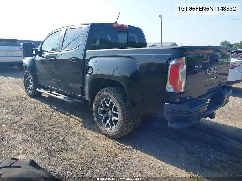 2022 GMC Canyon 4Wd Short Box At4 - Leather VIN: 1GTG6FEN6N1143332 Lot: 45515585