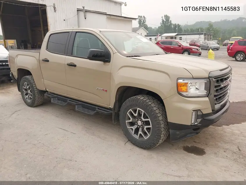 2022 GMC Canyon 4Wd Short Box At4 - Leather VIN: 1GTG6FEN8N1145583 Lot: 45640415
