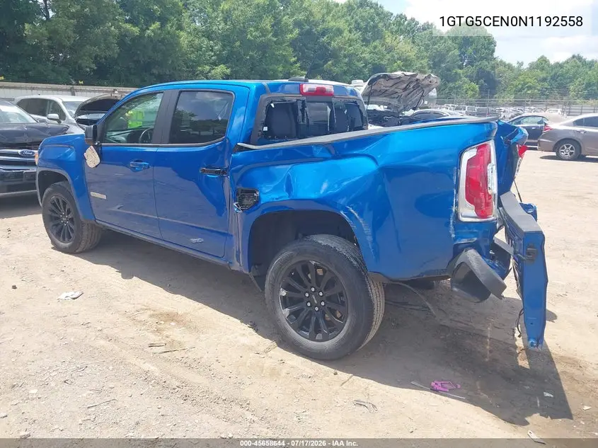 2022 GMC Canyon 2Wd Short Box Elevation VIN: 1GTG5CEN0N1192558 Lot: 45658644