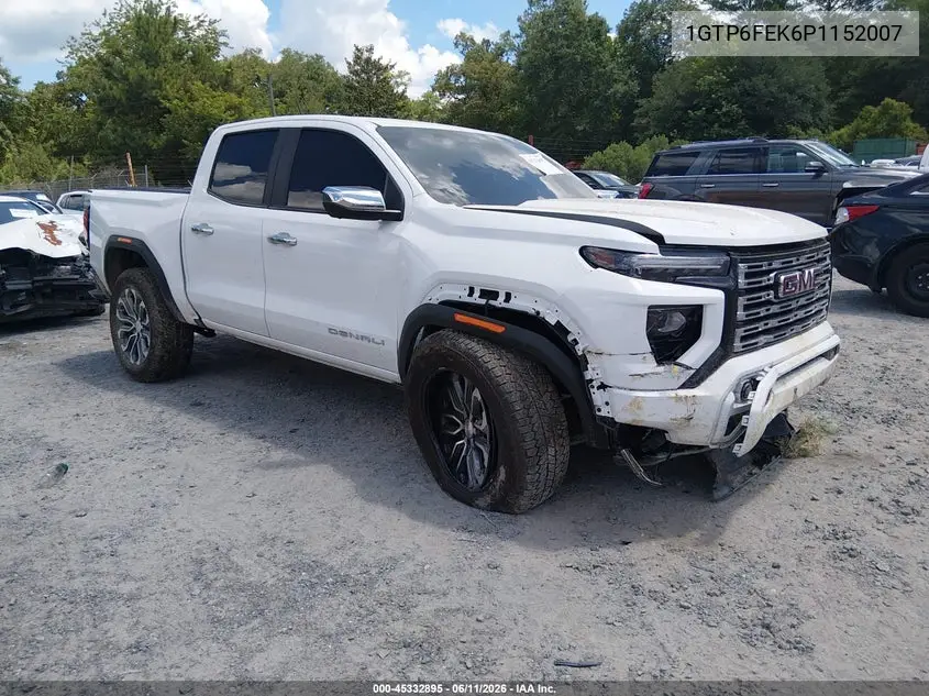2023 GMC Canyon 4Wd Short Box Denali VIN: 1GTP6FEK6P1152007 Lot: 45332895