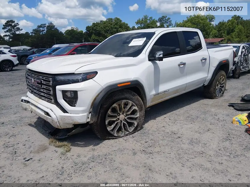 2023 GMC Canyon 4Wd Short Box Denali VIN: 1GTP6FEK6P1152007 Lot: 45332895