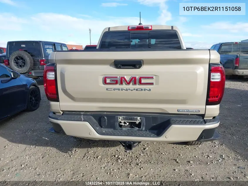 2024 GMC Canyon Elevation VIN: 1GTP6BEK2R1151058 Lot: 12432254