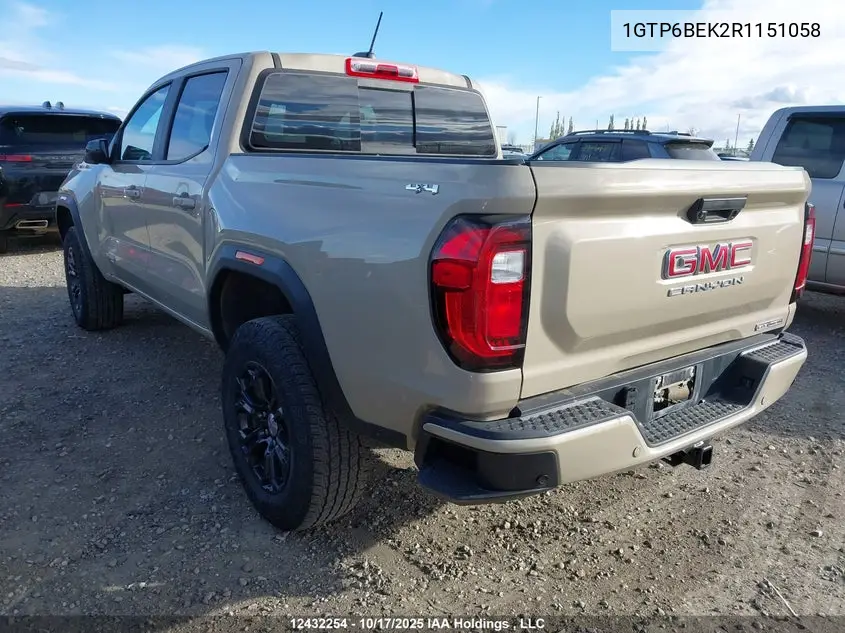 2024 GMC Canyon Elevation VIN: 1GTP6BEK2R1151058 Lot: 12432254