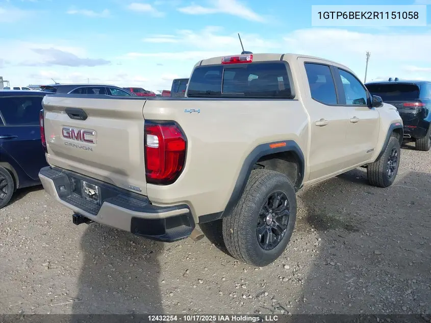 2024 GMC Canyon Elevation VIN: 1GTP6BEK2R1151058 Lot: 12432254