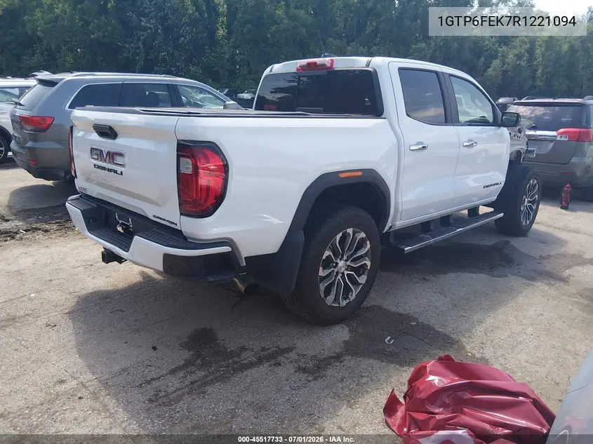 2024 GMC Canyon 4Wd Denali VIN: 1GTP6FEK7R1221094 Lot: 45517733
