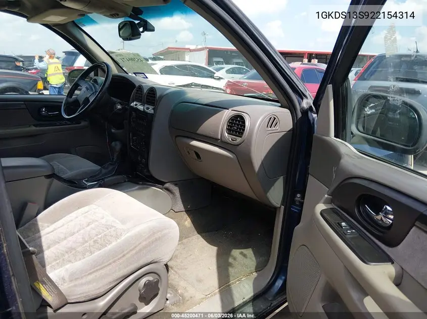 2002 GMC Envoy Sle VIN: 1GKDS13S922154314 Lot: 45200471
