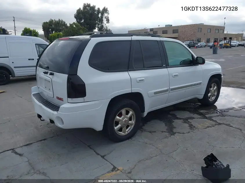 2002 GMC Envoy Slt VIN: 1GKDT13S622477328 Lot: 45247322