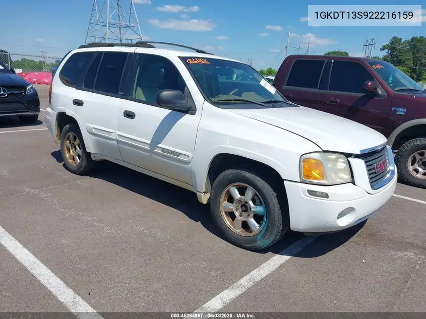 2002 GMC Envoy Sle VIN: 1GKDT13S922216159 Lot: 45264967