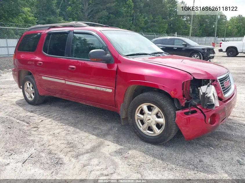 2002 GMC Envoy Xl Slt VIN: 1GKES16S626118122 Lot: 45270508