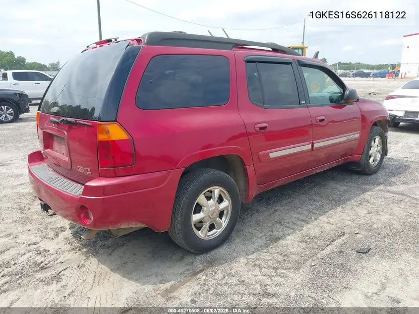 2002 GMC Envoy Xl Slt VIN: 1GKES16S626118122 Lot: 45270508