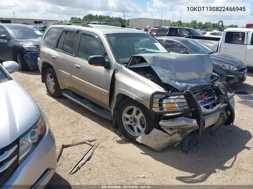 2002 GMC Envoy Slt VIN: 1GKDT13S822466945 Lot: 45365606