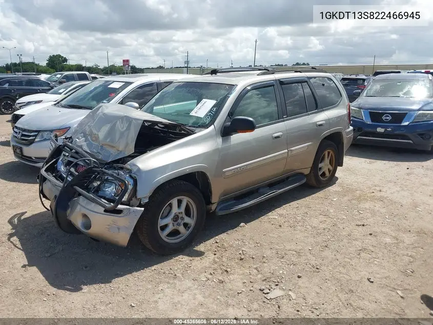 2002 GMC Envoy Slt VIN: 1GKDT13S822466945 Lot: 45365606
