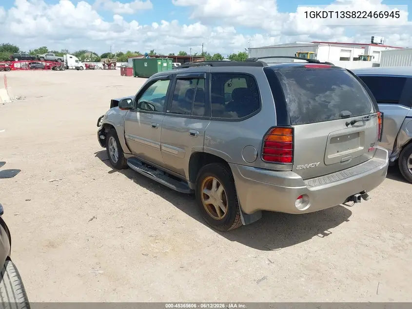 2002 GMC Envoy Slt VIN: 1GKDT13S822466945 Lot: 45365606