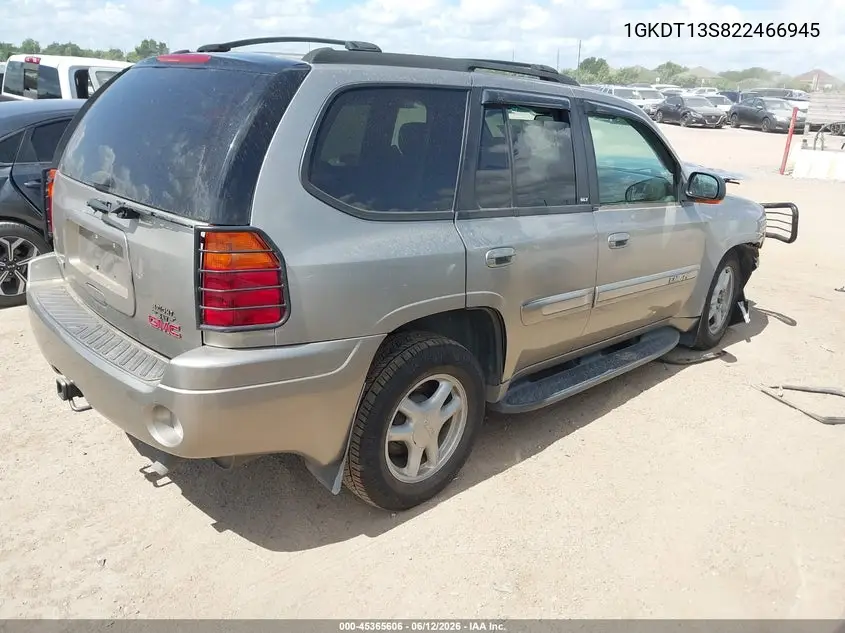 2002 GMC Envoy Slt VIN: 1GKDT13S822466945 Lot: 45365606
