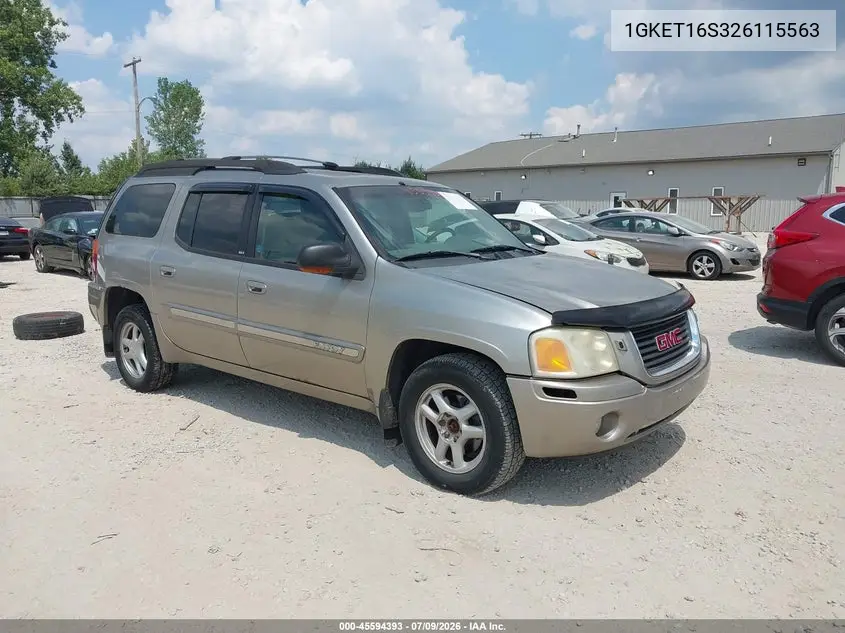 2002 GMC Envoy Xl Slt VIN: 1GKET16S326115563 Lot: 45594393