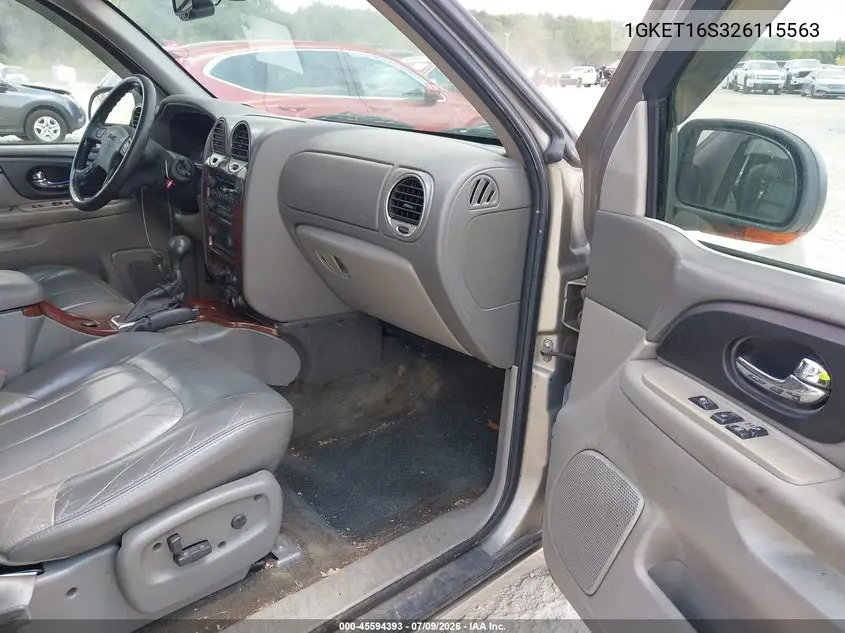 2002 GMC Envoy Xl Slt VIN: 1GKET16S326115563 Lot: 45594393