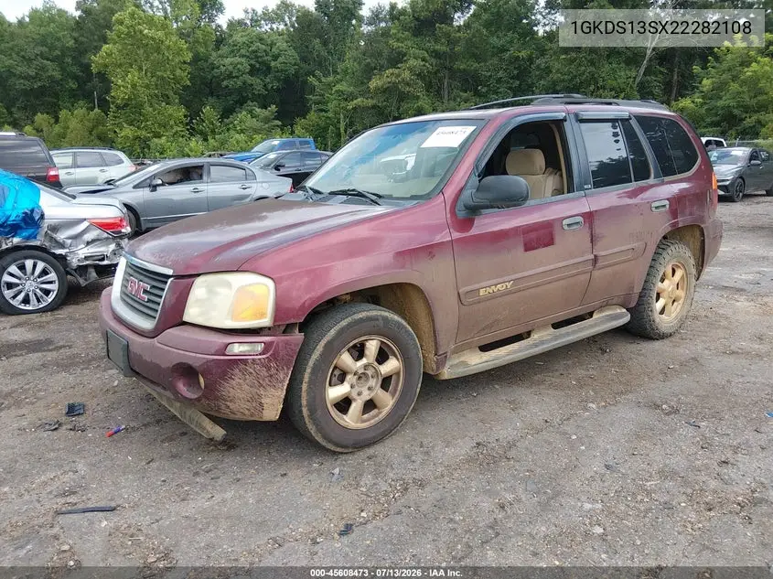 2002 GMC Envoy Sle VIN: 1GKDS13SX22282108 Lot: 45608473