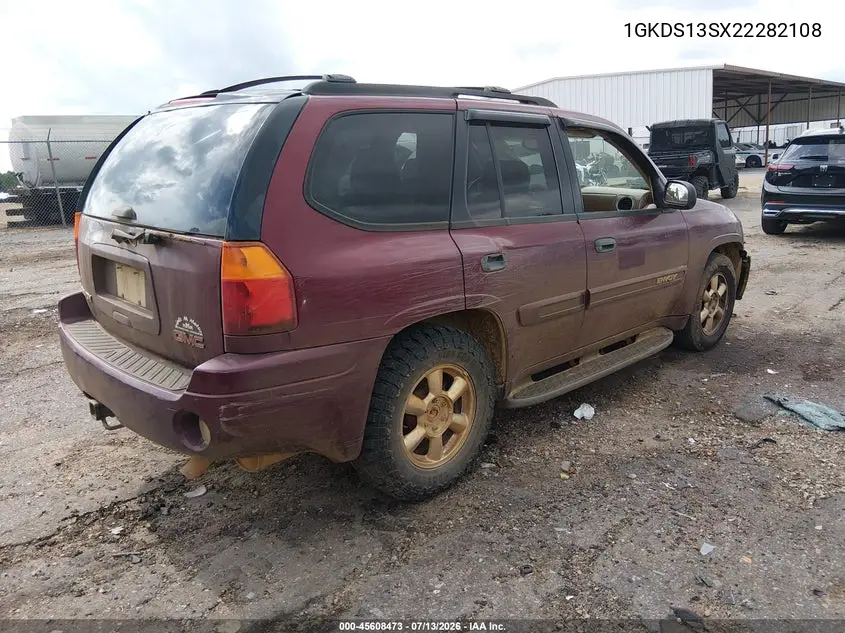 2002 GMC Envoy Sle VIN: 1GKDS13SX22282108 Lot: 45608473