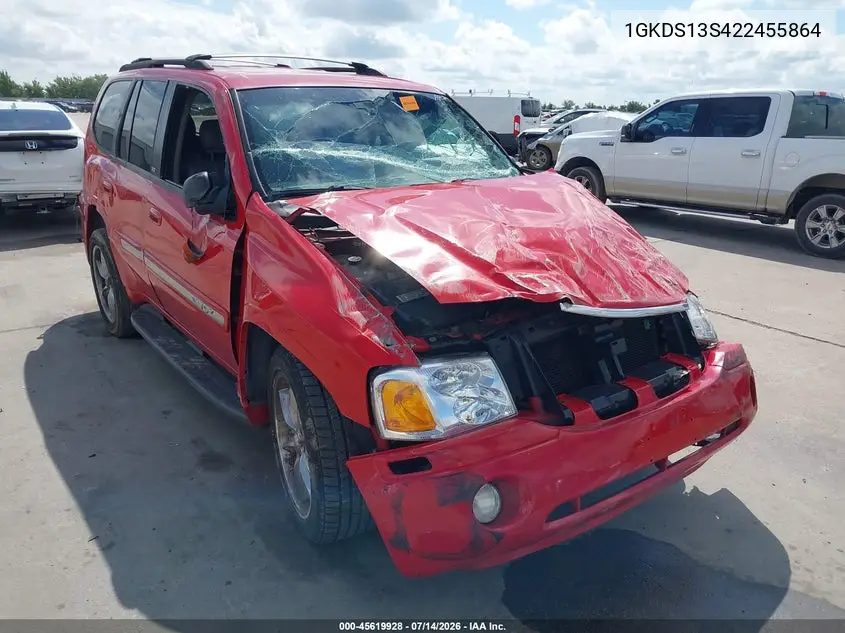 2002 GMC Envoy Slt VIN: 1GKDS13S422455864 Lot: 45619928
