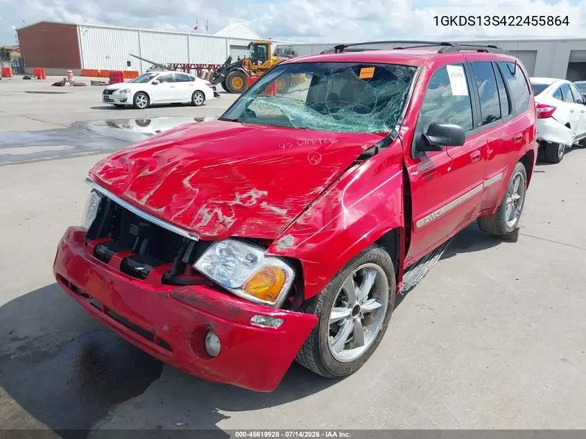 2002 GMC Envoy Slt VIN: 1GKDS13S422455864 Lot: 45619928
