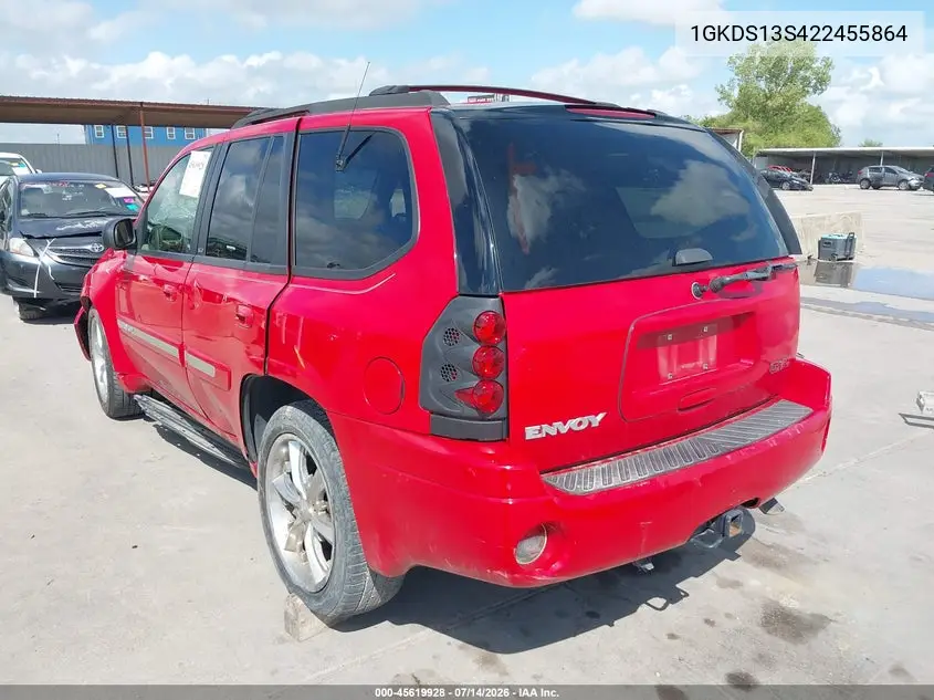 2002 GMC Envoy Slt VIN: 1GKDS13S422455864 Lot: 45619928