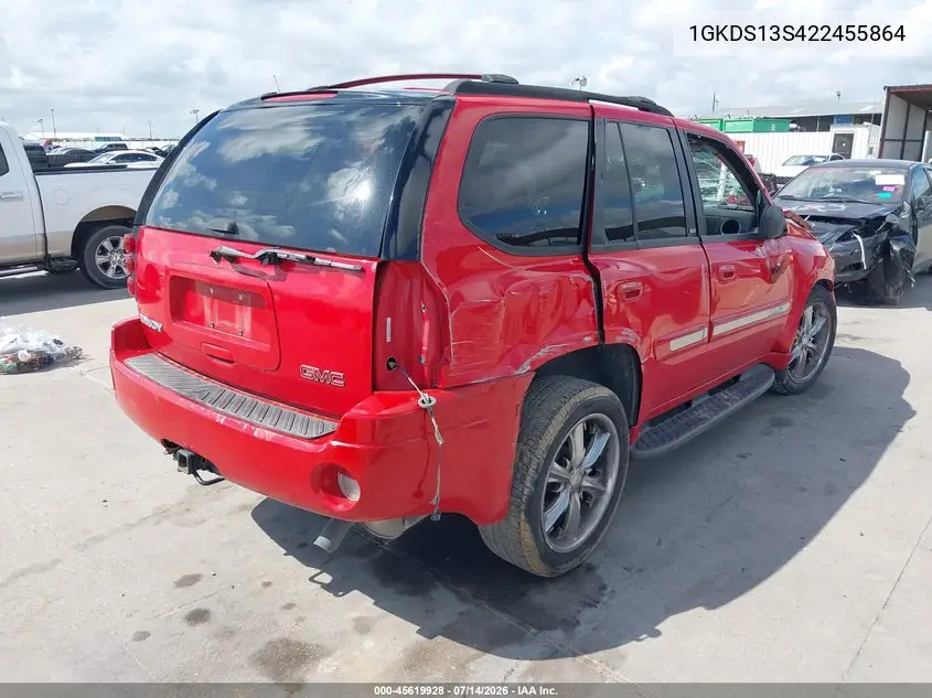 2002 GMC Envoy Slt VIN: 1GKDS13S422455864 Lot: 45619928