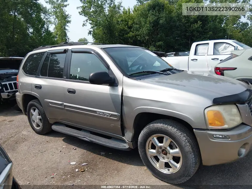2002 GMC Envoy Sle VIN: 1GKDT13S222390266 Lot: 45627354