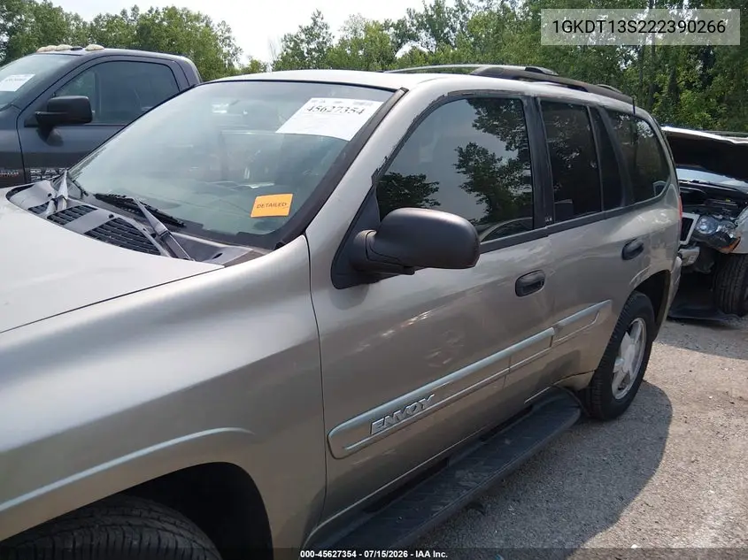 2002 GMC Envoy Sle VIN: 1GKDT13S222390266 Lot: 45627354