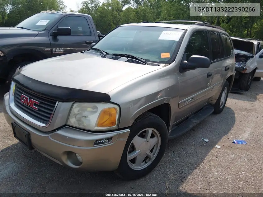 2002 GMC Envoy Sle VIN: 1GKDT13S222390266 Lot: 45627354